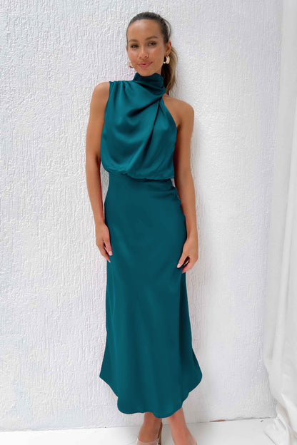 Lydia | Halterneck Lang Kjole